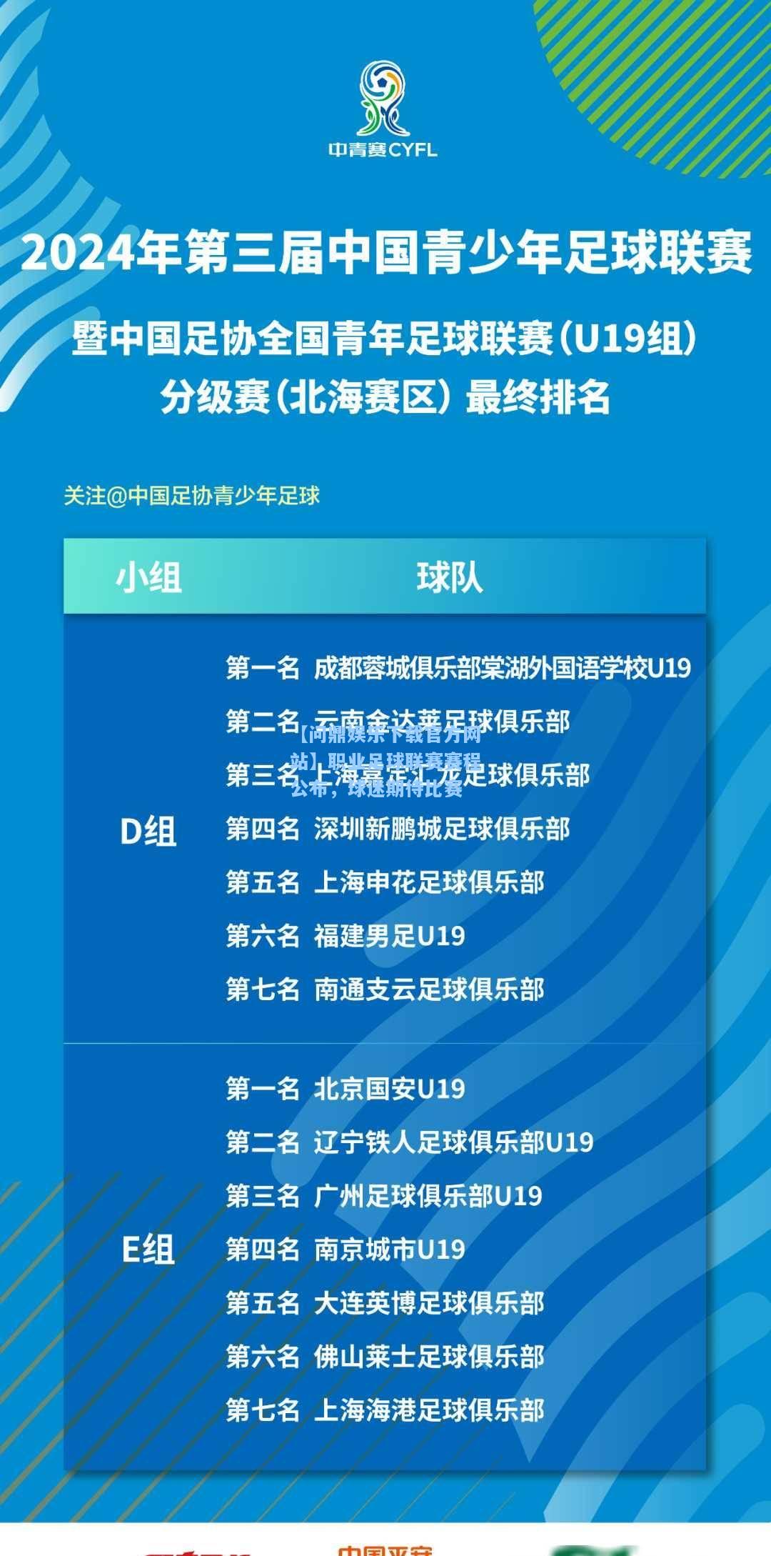 职业足球联赛赛程公布，球迷期待比赛